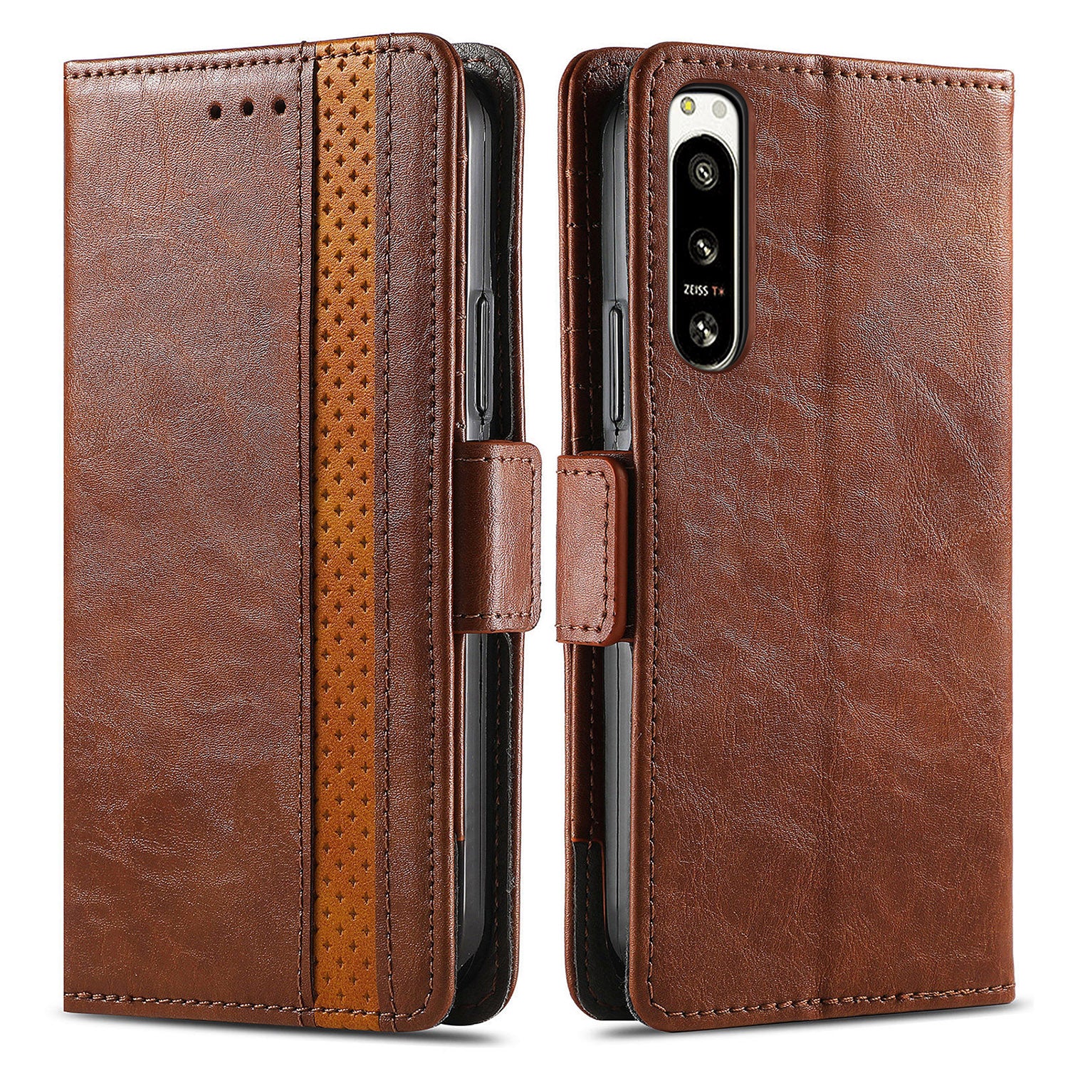 CASENEO 002 Series Anti-scratch Phone Cover for Sony Xperia 5 IV 5G Business Splicing Style RFID Blocking PU Leather TPU Phone Case Flip Wallet Stand CASENEO 002 Series Anti-scratch Phone Cover for Sony Xperia 5 IV 5G Business Splicing Style RFID Blocking PU Leather TPU Phone Case Flip Wallet Stand